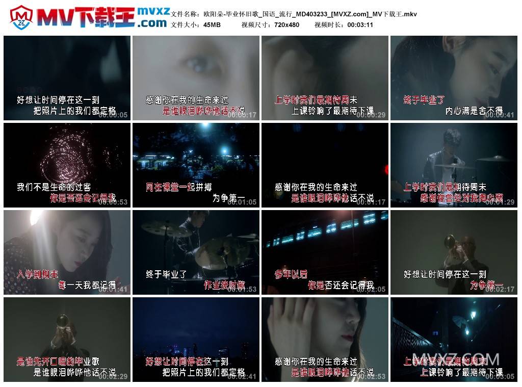 欧阳朵-毕业怀旧歌_国语_流行_MD403233